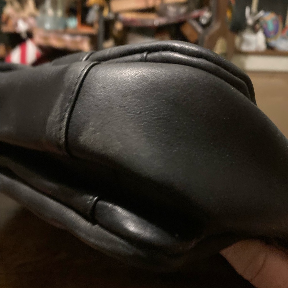 Apollo black leather briefcase/messenger bag - Picture 13 of 14